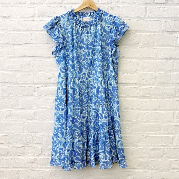 Tuckernuck Dresses & Skirts - Tuckernuck || Sail to‎ Sable Floral Tiered Mini Dress A-Line Blur Large